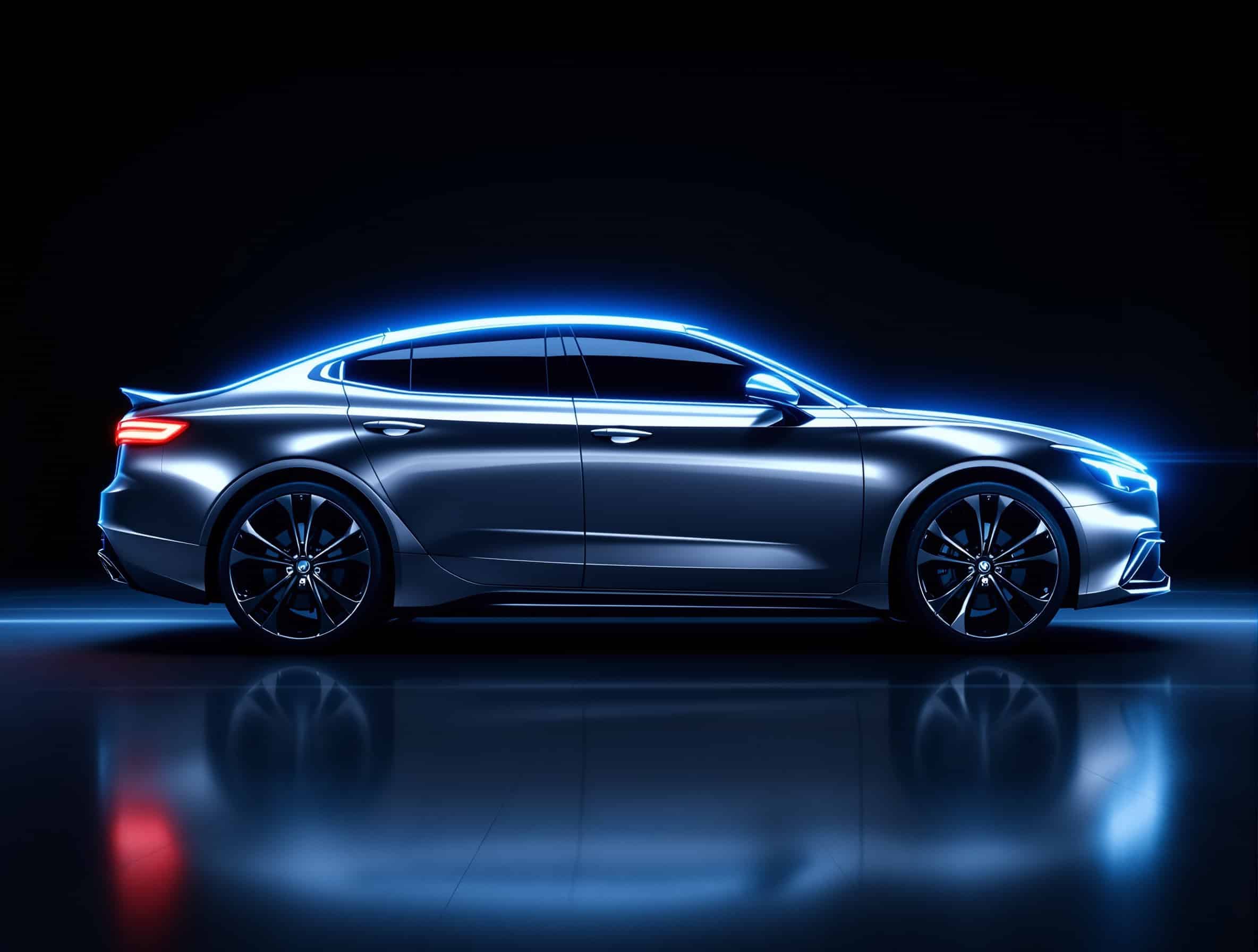 Nahaufnahme eines mit Polymer versiegelten Autolacks