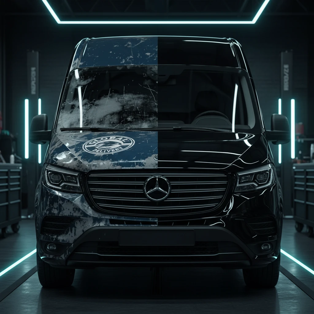 Professionelle Folienentfernung an einem Fahrzeug